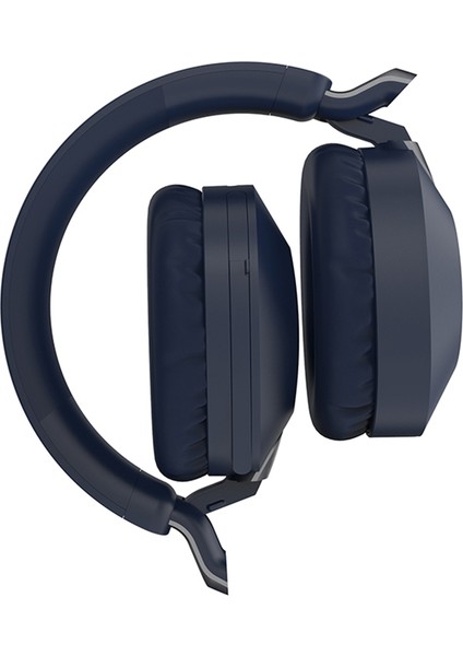 Kablosuz Kulaklık Bluetooth Stereo Kulaklık Mikrofon Destekli Katlanır Kulaklık Kablolu Mod-Siyah (Yurt Dışından)