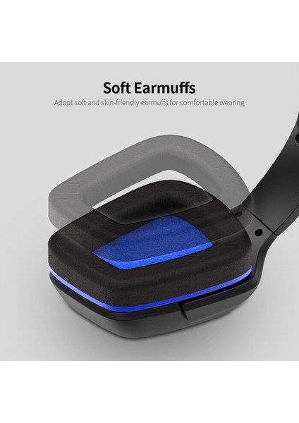 Ipega PG-R006 Profesyonel 3.5mm Kablolu Stereo Kulaklık Müzik Oyun Kulaklık Ps4 Pc Telefon Için Mikrofon Ile-Mavi (Yurt Dışından)