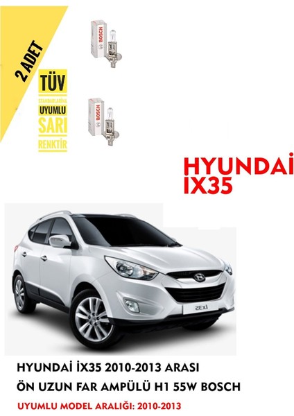 Hyundai IX35 2010-2013 Arası Ön Uzun Far Ampülü (2 Adet) Sarı Renk fiyatları