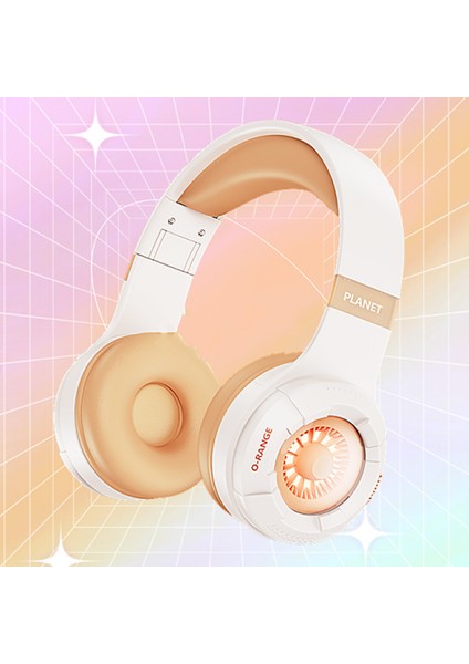 KE25 Kablosuz Bluetooth Kulaklık Kulak Üstü Müzik Kulaklık Rgb Stereo Çocuk Erkek Kız-Turuncu (Yurt Dışından) indirimleri