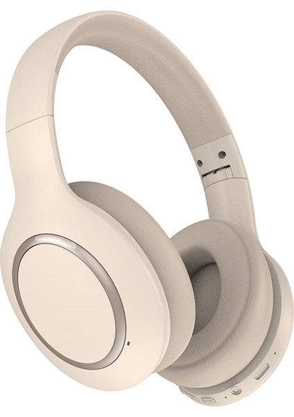 P6066 Kulak Üstü Aktif Gürültü Önleyici Kulaklık Bluetooth 5.3 Kablosuz Kulaklık Desteği Aux-Bej (Yurt Dışından)