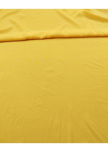 Koyu Sarı Renkte Krep Şifon (En 140 cm x Boy 200 Cm)