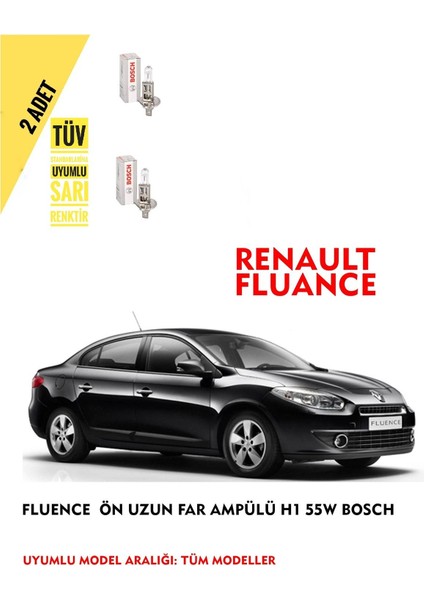 Fluence Ön Uzun Far Ampülü (2 Adet) Sarı Renk fiyatları