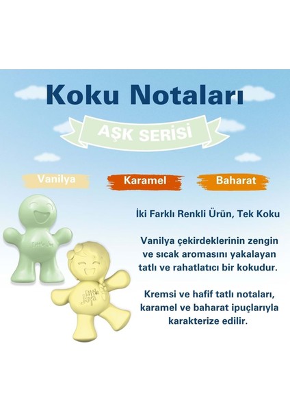 Aşk Serisi 2li Paket Vanilya Araç Kokusu (Sunshine Bliss) -45 Gün -Oto Kokusu Parfüm