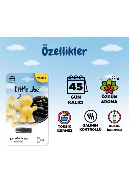 Vanilya Araç Kokusu (Vanilla) -45 Gün -Oto Kokusu Kalıcı Klima Parfüm