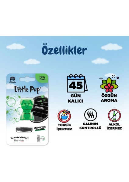 Little Pup Taze Nane Araç Kokusu (Minty Fresh) -45 Gün -Oto Kokusu Kalıcı Klima Parfüm fiyatları