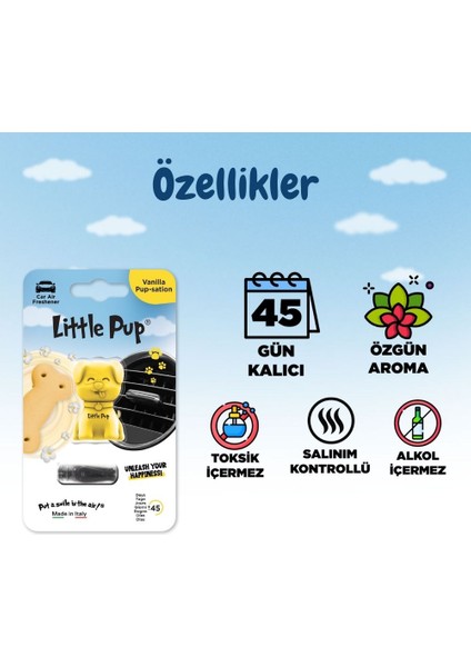 Little Pup Vanilya Araç Kokusu (Pup-Sation) -45 Gün -Oto Kokusu Kalıcı Klima Parfüm fiyatları