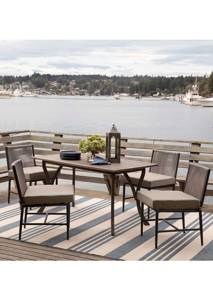 Güneşe Dayanıklı Coton Kumaş Bahçe Balkon Minderi 50 x 50 x 8 cm 4 Adet