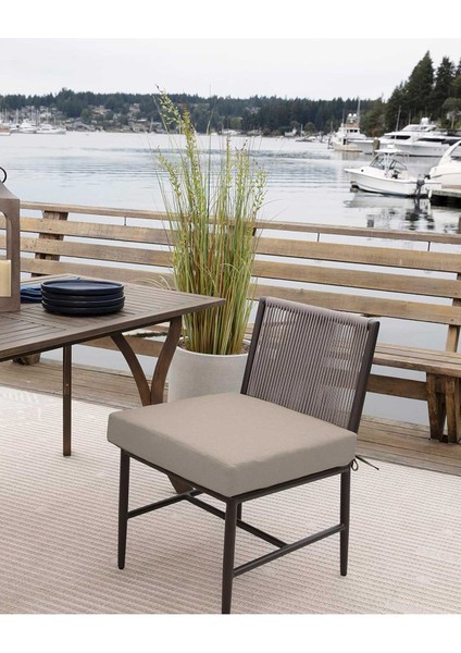 Güneşe Dayanıklı Coton Kumaş Bahçe Balkon Minderi 50 x 50 x 8 cm 4 Adet