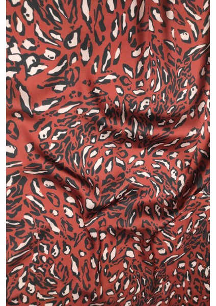 Şifon Saten Soyut Desenli Dijital Baskılı Kumaş / En 1,50 cm
