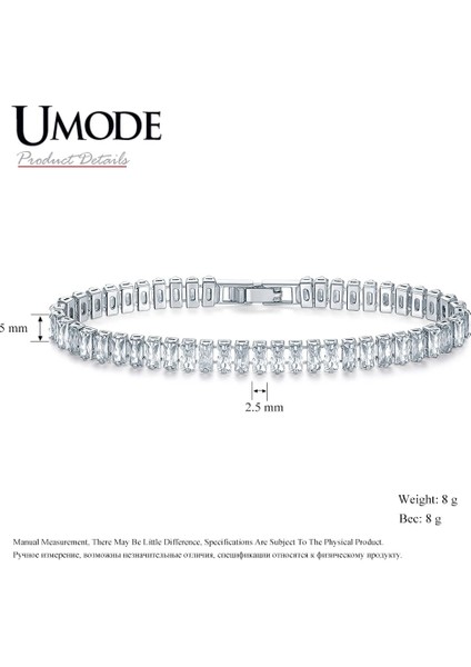 19CM Tarzı Dikdörtgen M Kıpı Yeni Yuvarlak Kristal Tenis Kadın Erkek Bilezikler Dikdörtgen Kare Zirkon Beyaz Altın Uzun Kutu Zincir Takı Aub (Yurt Dışından)