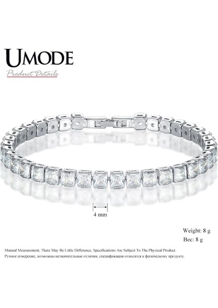 19CM Tarzı Dikdörtgen M Kıpı Yeni Yuvarlak Kristal Tenis Kadın Erkek Bilezikler Dikdörtgen Kare Zirkon Beyaz Altın Uzun Kutu Zincir Takı Aub (Yurt Dışından) fiyatları