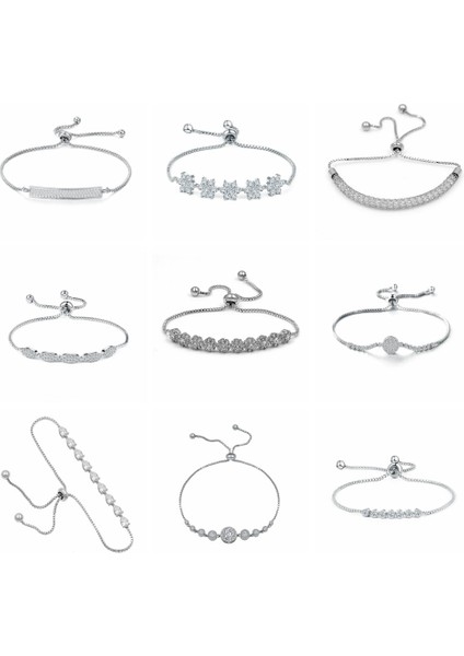 050 Sarı Altın Weımanjıngdıan Çeşitli Tasarımlar Kübik Zirkonya Cz Kristal Ayarlanabilir Bilezikler Kızlar Kadın Trendy Narin Takı Hediyeler (Yurt Dışından) fırsatları