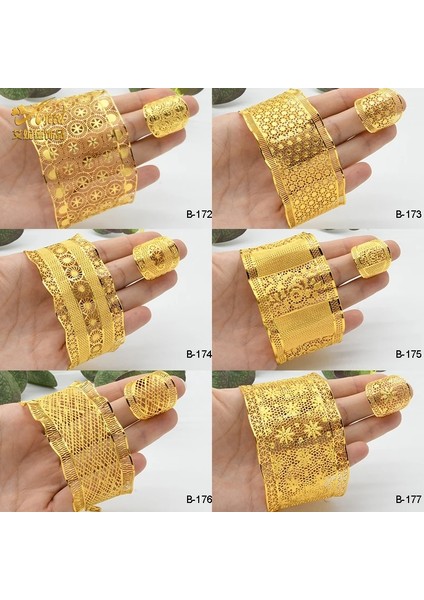 B184-BILEZIK Yüzükler Anııd Duba Yeni Ayarlanabilir Zincir Bileklik Kadınlar Için Yüzük ile Afrika Bijoux Bilezik Mücevherat Nijeryalı Düğün Takı Hediye (Yurt Dışından) fiyatları
