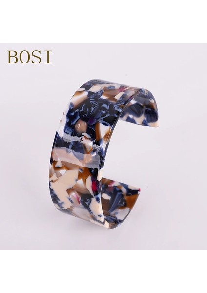 No.11 Boyutu Bohemian Leopar Asitik Asit Akrilik Reçine Bilezikler Kadınlar Için Renkli Bileklik Reçine Manşet Bilezik Femme Basit Zarif Takı (Yurt Dışından)