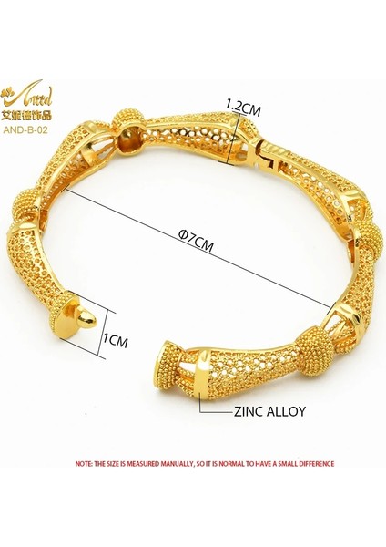 B-02-4 Adet 4pcslot Hint Altın Bilezik Charm Bilezikler Kadınlar Için Afrika Takı Lüks Ayarlanabilir Dubai Aksesuarları 24 K Altın Kaplama (Yurt Dışından)