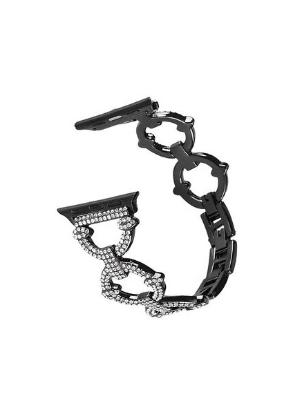 ​​​apple Watch 7 45MM Taşlı Metal Kordon KRD57
