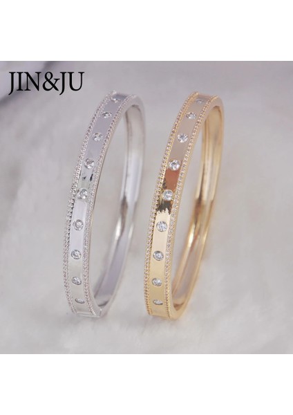 1 Adet Gül Altın--2 Jın&ju Güzel Altın Renk Manşet Bilezikler Kadınlar Için Bilezik Pulseras Femme Lüks Takı Hediyeler Браслет Для Женщин (Yurt Dışından)