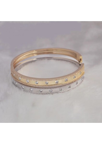 1 Adet Gül Altın--2 Jın&ju Güzel Altın Renk Manşet Bilezikler Kadınlar Için Bilezik Pulseras Femme Lüks Takı Hediyeler Браслет Для Женщин (Yurt Dışından)