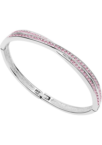 Gümüş Okyanus Mavisi Aaaa + Rhinestones Daire Manşet x Bilezik Bileklik Moda Takı Çekicilik Yaz Kız Sevimli Romantik Sevgilisi Hediye Si (Yurt Dışından) fırsatları