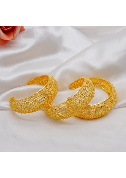 B98-1 Bangllot Etiyopya Afrika Altın Renk Bilezik Kadınlar Için Oymak Gelin Bilezik Afrika Orta Doğu Düğün Takı (Yurt Dışından) indirimleri