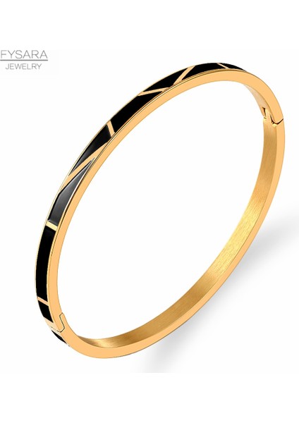 60MM Tarzı Stil2 Fysara Boho Yeni Emaye Bilezik Avrupa Çizgi Geometrik Bilezik ve Bilezikler Kadın Moda Charm Pulseras Örgülü Parti Takı (Yurt Dışından) modelleri