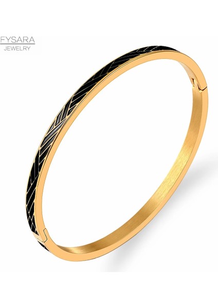 60MM Tarzı Stil2 Fysara Boho Yeni Emaye Bilezik Avrupa Çizgi Geometrik Bilezik ve Bilezikler Kadın Moda Charm Pulseras Örgülü Parti Takı (Yurt Dışından) fırsatları