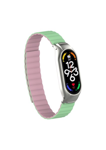 Xiaomi Mi Band 7 Kordon Mıknatıslı Pu Deri Şık KRD69