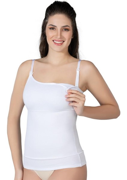 Bazaar Turkey Beyaz 1402 Modal Cotton Emzirme Atlet Korse