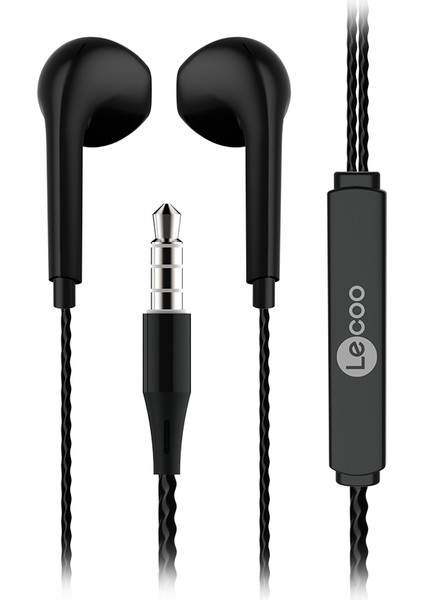 EH104 Kablolu 3.5mm Jacklı Kulak İçi Mikrofonlu Kulaklık Siyah