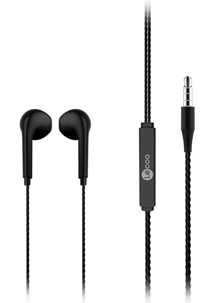EH104 Kablolu 3.5mm Jacklı Kulak İçi Mikrofonlu Kulaklık Siyah
