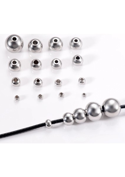 4x2.2 Lot Gümüş Renk Paslanmaz Çelik Spacer Boncuk Delik Charm Bilezikler Bilezik ile Gevşek Top Takı Yapımı Için Dıy (Yurt Dışından) fırsatları