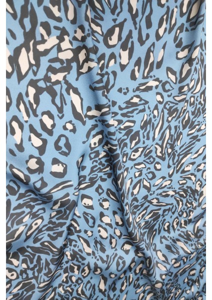 Şifon Saten Soyut Desenli Dijital Baskılı Kumaş / En 1,50 cm