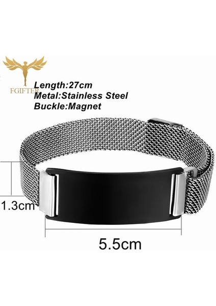 27 mm Tarzı Altın Gül Paslanmaz Çelik Erkekler Kadınlar Için Manyetik Bilezikler Fit Lazer Yanık Kelime Desen Özel Takı Ayarlanabilir Zincir Bağlantı Mıknatıs Toka (Yurt Dışından)