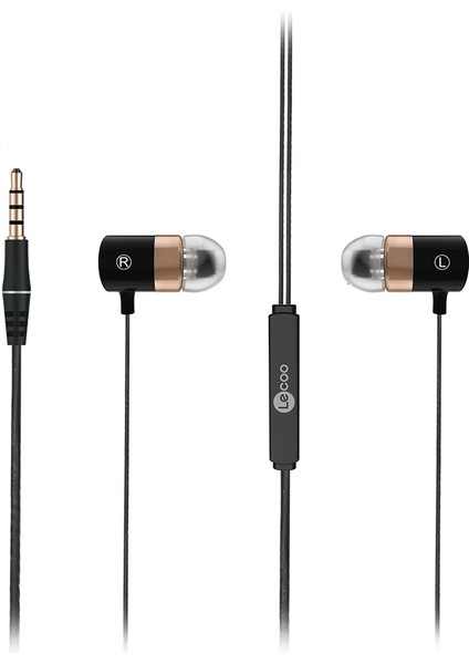 EH103 Kablolu 3.5mm Jacklı Kulak İçi Mikrofonlu Kulaklık Siyah