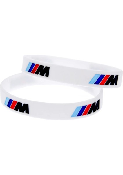 52-54MM Tarzı Beyaz Ar Bilezikler Spor M Güç Silikon Bileklik Bileklik Bmws M Sticker E46 E90 F20 E60 E39 X3 X4 X5 X6 Aksesuarları (Yurt Dışından)