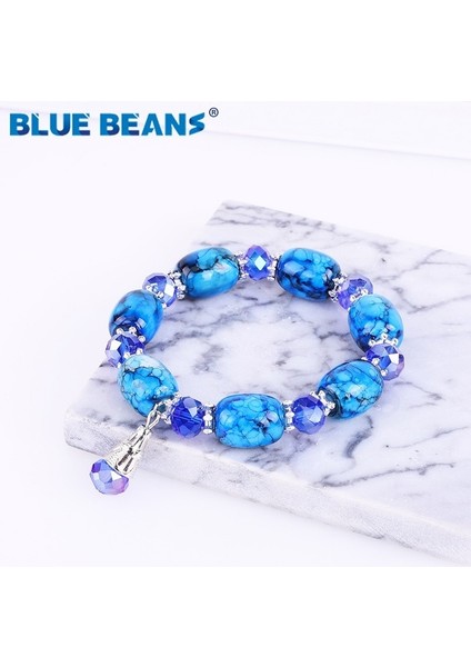 No.2 Boyutu Kristal Charm Bilezikler Bilezikler Boncuklu Kadın Mücevheratı Bohem Bilezik Femme Takı Çiftler Siyah Sıcak Moda Boho Büyük cc (Yurt Dışından)