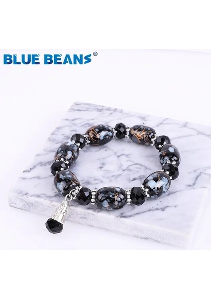 No.2 Boyutu Kristal Charm Bilezikler Bilezikler Boncuklu Kadın Mücevheratı Bohem Bilezik Femme Takı Çiftler Siyah Sıcak Moda Boho Büyük cc (Yurt Dışından) modelleri