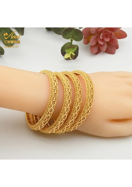 3 Parça Anııd Dubai Altın Bileklik Seti Kadın Hint Bilezikler Özel Etiyopya Kadın Accesoires Afrika Nijeryalı Takı Vücut En Iyi Arkadaşı (Yurt Dışından) modelleri
