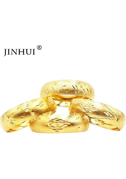 58-60MM Tarzı I Moda Bilezik Kadınlar Için 24 K Altın Bilezikler Gelin Düğün Hediyeleri Geniş Bilezikler Etiyopya Fransa Afrika Dubai Güzel Takı Hediyeler (Yurt Dışından) fırsatları