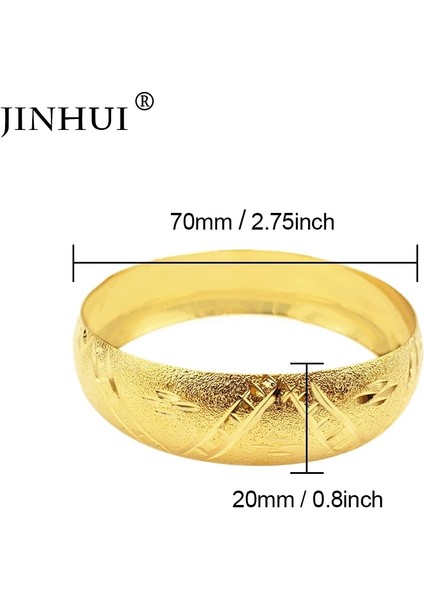 58-60MM Tarzı I Moda Bilezik Kadınlar Için 24 K Altın Bilezikler Gelin Düğün Hediyeleri Geniş Bilezikler Etiyopya Fransa Afrika Dubai Güzel Takı Hediyeler (Yurt Dışından) indirimleri