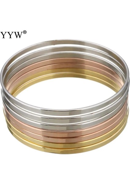 Çok Renkli Et Bohemian Altın Renk Daire Metal Bilezik Kadınlar Için Set Punk Boho Plaj Bileklik Kadın Paslanmaz Çelik Takı Hediye 55MM (Yurt Dışından)