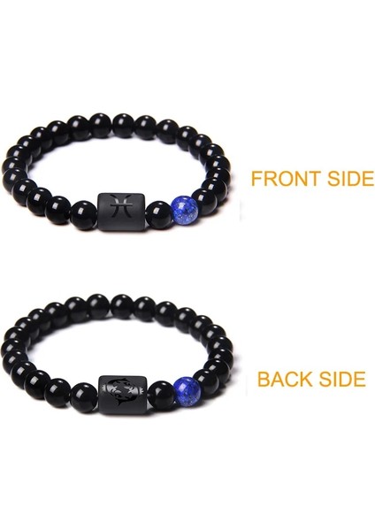 21CM Tarzı Boğa Burcu 12 Takımyıldız Zodyak Işaretleri Boncuk Çiftler Bilezik Doğal Siyah Oniks Taş Kadın Erkek Doğum Günü Hediyesi Için Elastik Charm Bilezik (Yurt Dışından) fırsatları