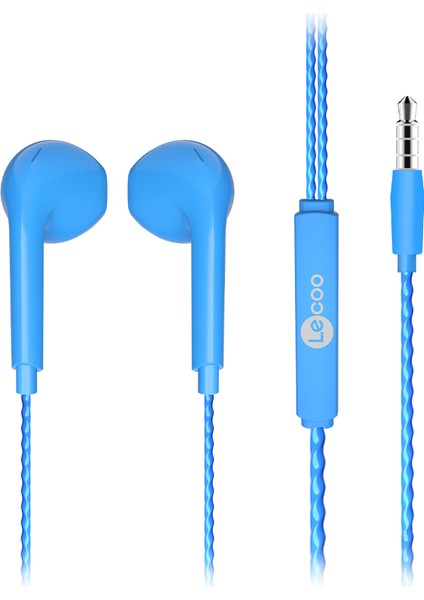 EH104 Kablolu 3.5mm Jacklı Kulak İçi Mikrofonlu Kulaklık Mavi