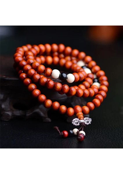 Bk 8mm Doğal Tibet Budizm Mala Sandal Tespih Boncuk Namaz Bilezik Kolye Sandal Ahşap Takı (Yurt Dışından) indirimleri