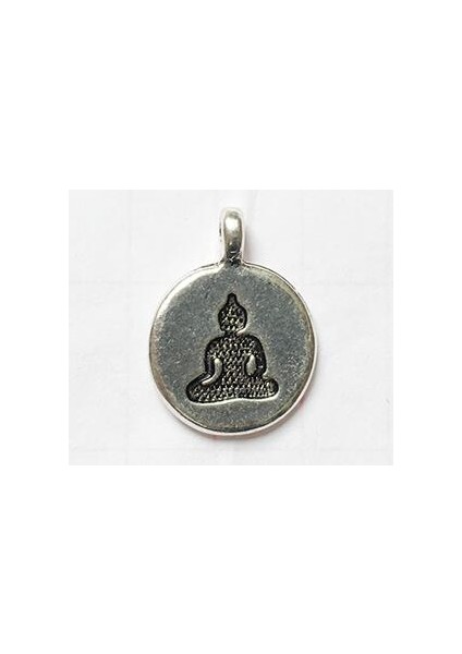 19CM Tarzı Gümüş Buda Mala Bileklikler Unisex Depresyon ve Anksiyete Rölyef Bileklikleri Yoga Lotus Bileklik Rutilated Buddha Charm Bileklik (Yurt Dışından)
