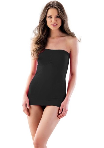 Bazaar Turkey Siyah 5005 Soft Desenli Straplez Atlet