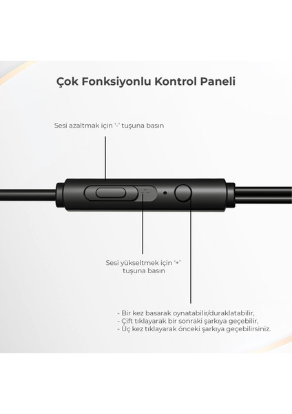 HT105 Kablolu 3.5mm Jacklı Çıkartılabilir Mikrofonlu Kulak İçi Gaming Kulaklık Siyah