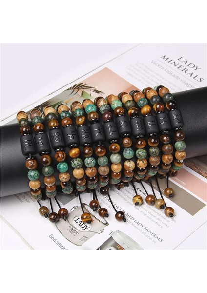 Ayarlanabilir Stil Ikizler 5.21-6.21 12 Zodyak Işaretleri Takımyıldızı Bilezik Doğal Resim Turkuaz Kaplan Gözü Taş Dokuma Bilezik Takı Kadınlar Için Adam Çift Hediye (Yurt Dışından) fiyatları