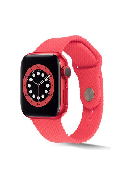 Watch 44MM Örgü Tasarımlı Esnek Silikon Kordon KRD37